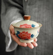 Hand Painted Peony Gaiwan For Tea Ceramic Tureen With Lid Teaware Chinese Persimmon Tea Bowl Chawan Lily Deng's store - China Tea Store