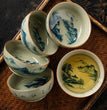 Hand Painted Pu er Bowl Cup Chinese Antique Landscape Pottery Jingdezheng Cups Tea Cup Set Teaware Boat Mugs For Tea Ceremony - China Tea Store