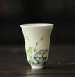 Hand Painted The Taihu Lake Green Bamboo Smell Cup Chinese Ceramic Single White Teacup - 50ml - China Tea Store