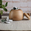 Hand Stitching Bamboo Tea Caddy Sealed Bamboo Tube To Wake Up Tea Pail Bamboo Wood Tea Coffee Bean Spice Packaging Box