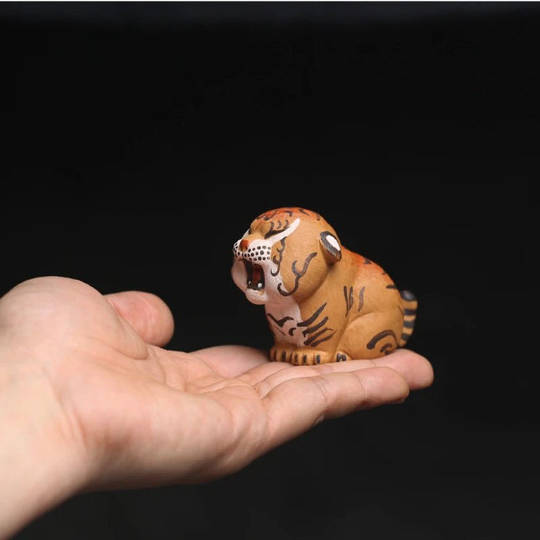 Handmade Clay Tiger Figurines Tea Pet Animal Tea Ceremony Utensils Set Tea Room Decoration Accessories Zen - China Tea Store