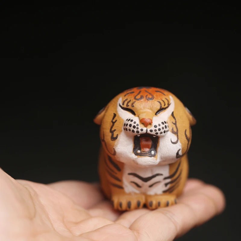 Handmade Clay Tiger Figurines Tea Pet Animal Tea Ceremony Utensils Set Tea Room Decoration Accessories Zen - China Tea Store