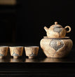 Handmade Old Rock Mud Thousand Buddhas Tea Set Complete Set Tea Ceremony Set Household Teapot and Tea Cup Set Cha Teaware Craft - China Tea Store