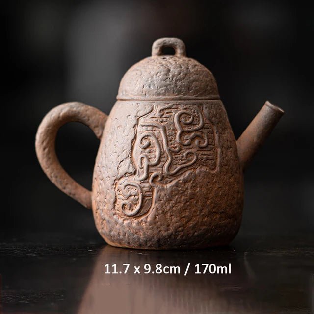 Handmade Rock Auspicious Clouds Hand Grasp Teapot Japanese Ceramic Small Single Tea Making Pot Tea Infuser Cha Hai - China Tea Store