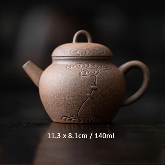 Handmade Rock Auspicious Clouds Hand Grasp Teapot Japanese Ceramic Small Single Tea Making Pot Tea Infuser Cha Hai - China Tea Store