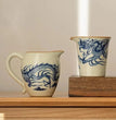 Handmade Ru Kiln Porcelain Tea Pitcher Blue and White Dragon Pattern Fair Cup Cha Hai Justice Cup Tea Services Craft Supplies - China Tea Store