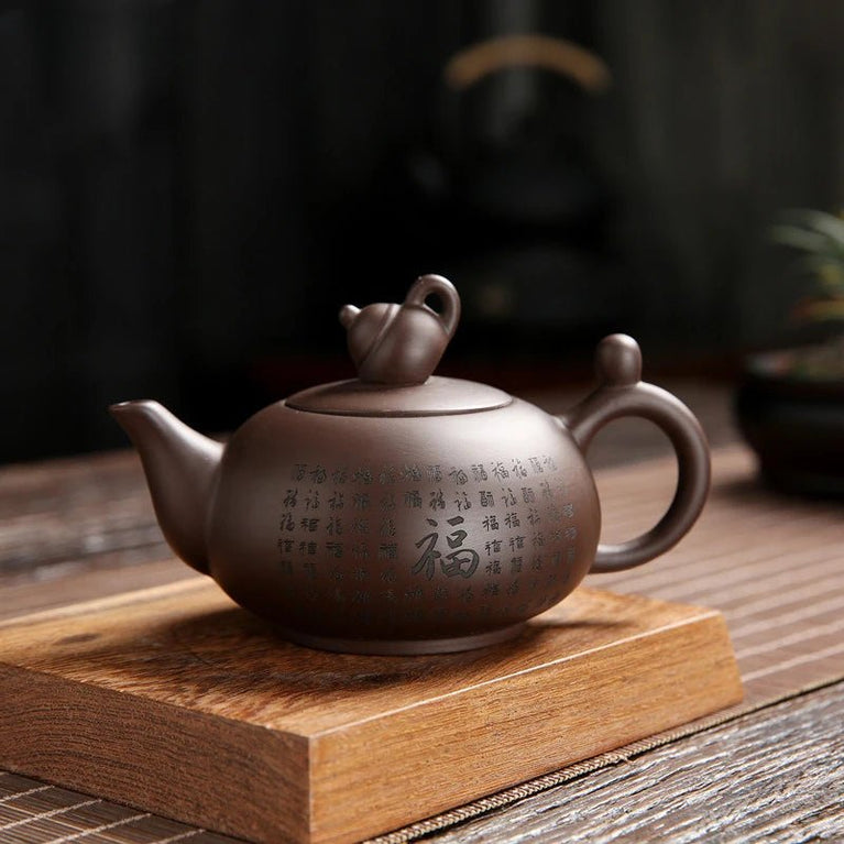 Handmade Tea Set Customized Authentic Yixing Tea Pot Purple Clay Xishi Filter Teapot Beauty Kettle Give Someone A Gift 180ml - China Tea Store