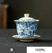 High - quality Retro Ru Kiln Tea Tureen Ceramic Sancai Cover Bowl Tea Maker Gaiwan Can Raise Kung Fu Teaware - China Tea Store