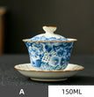 High - quality Retro Ru Kiln Tea Tureen Ceramic Sancai Cover Bowl Tea Maker Gaiwan Can Raise Kung Fu Teaware - China Tea Store