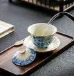 High - quality Retro Ru Kiln Tea Tureen Ceramic Sancai Cover Bowl Tea Maker Gaiwan Can Raise Kung Fu Teaware - China Tea Store