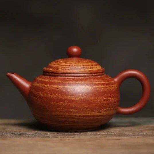 Horizontal Teapot Mixed Mud Chaozhou Hand - Pulled Kung Fu Teapot Red Teapot Raw Ore Mud Material Handle Pot Purple Clay Tea Set - China Tea Store