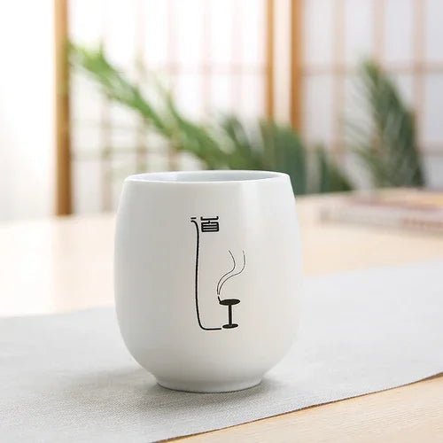 Japanese Ceramic Tea Cup Customize Zen Sample Porcelain Teacup Portable Personal Single Cup Tea Set Accessories Master Cup 140ml - China Tea Store