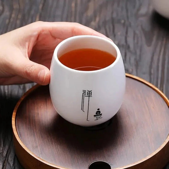 Japanese Ceramic Tea Cup Customize Zen Sample Porcelain Teacup Portable Personal Single Cup Tea Set Accessories Master Cup 140ml - China Tea Store