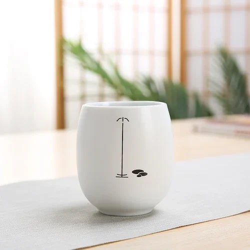 Japanese Ceramic Tea Cup Customize Zen Sample Porcelain Teacup Portable Personal Single Cup Tea Set Accessories Master Cup 140ml - China Tea Store