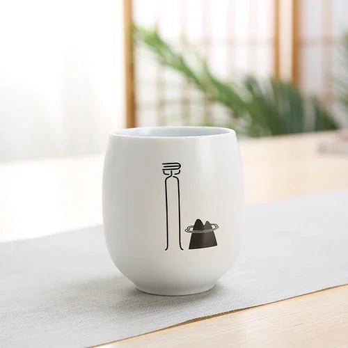 Japanese Ceramic Tea Cup Customize Zen Sample Porcelain Teacup Portable Personal Single Cup Tea Set Accessories Master Cup 140ml - China Tea Store