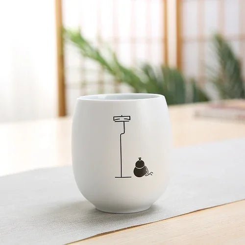 Japanese Ceramic Tea Cup Customize Zen Sample Porcelain Teacup Portable Personal Single Cup Tea Set Accessories Master Cup 140ml - China Tea Store