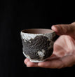 Japanese old rock clay powder tea cup personal home master cup hand - relief single cup ceramic coarse pottery tea set - China Tea Store