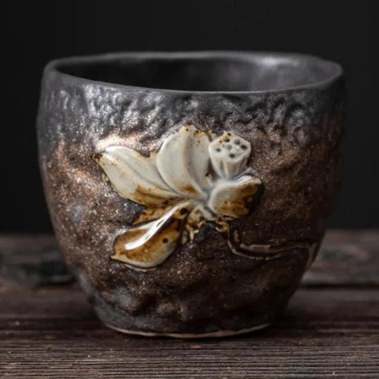 Japanese - Style Gold - Plated Iron Glazed Teacups, Tea Cups, Ceramic Kung Fu Teacups, Retro scented Cups, Small Master Cups and Sce - China Tea Store