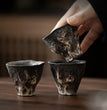 Japanese style wabi - sabi style lotus rhyme tea cup rough pottery kung fu tea set tasting tea cup small single cup master cup - China Tea Store