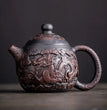 Jianshui Purple Pottery Teapot Heap Carving Xianglong Pot Kung Fu Tea Set Purple Clay Pot Deep Carving Tea Making Tea Kettle - China Tea Store