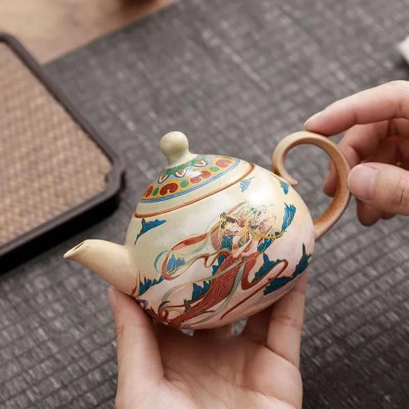 Kiln change retro rough pottery kung fu tea set single pot ceramic household teapot tea maker filter tea divider - China Tea Store