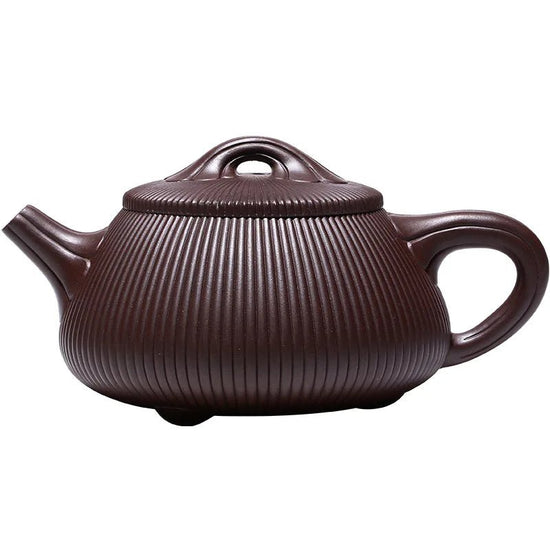 Large capacity 390ml Yixing classic tea pot purple clay Stone scoop teapot beauty kettle Raw ore Handmade Tea set Customized - China Tea Store