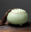 Large Lotus Ceramic Tea Caddy Teaware Coarse Pottery Sealed Pot Household Tea Tins Tea Storage Tea Container Tea Organizer - China Tea Store