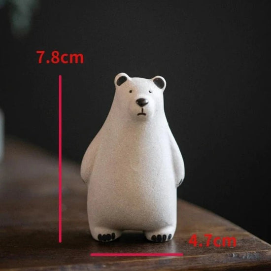 Little Bear Purple Clay Tea Pet Tea Table Decoration White Section Mud Creative Ceramic Cute Tea Playing Pot Cap - China Tea Store