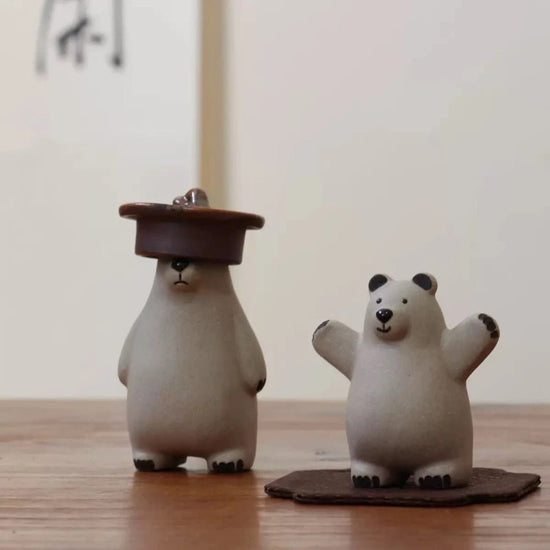 Little Bear Purple Clay Tea Pet Tea Table Decoration White Section Mud Creative Ceramic Cute Tea Playing Pot Cap - China Tea Store