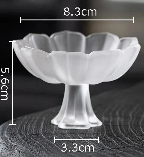 Lotus Flower Glass Tea Cups Afternoon Tea Teacup Milk Fruit Juice Container Color Lotus Goblet Coffee Cup Lotus Shaped Vessel - China Tea Store