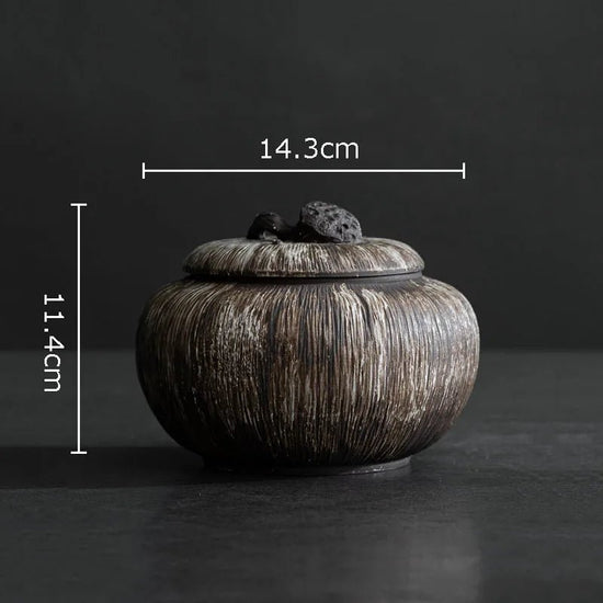 Lotus Seedpod Lid Tea Canister Sealed Ceramic Storage Jar with Lid Coffee Table Desk Decoration Porcelain Tea Caddy Candy Pots - China Tea Store