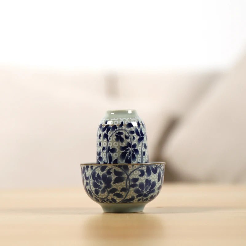 LUWU blue - and - white ceramic teacup porcelain wenxiang cup chinese kung fu cup drinkware - China Tea Store