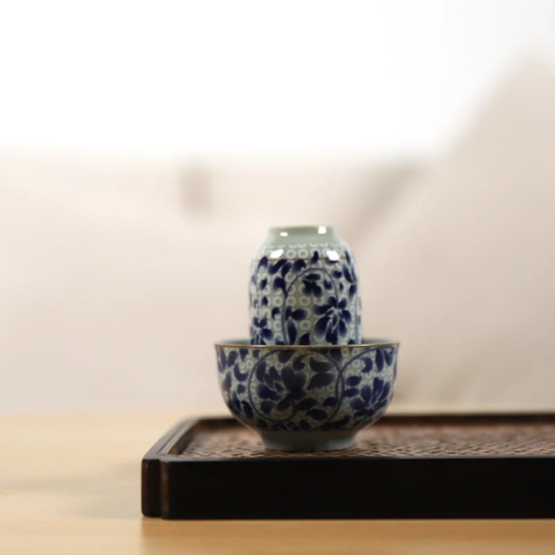 LUWU blue - and - white ceramic teacup porcelain wenxiang cup chinese kung fu cup drinkware - China Tea Store