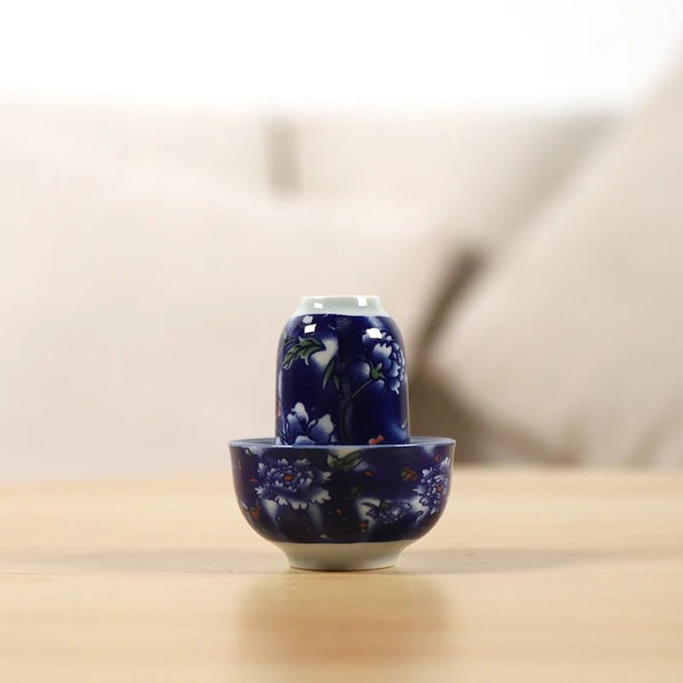 LUWU blue - and - white ceramic teacup porcelain wenxiang cup chinese kung fu cup drinkware - China Tea Store