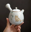 LUWU ceramic kyusu teapot cute cat tea pot chinese kung fu tea set - China Tea Store