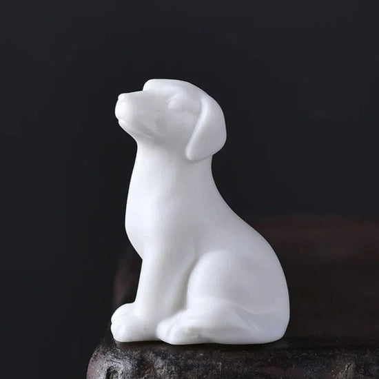 Mini Ceramic Dog Statue Home Desktop Micro Landscape Decorative Crafts Ornaments Zen Teaware Accessories Handmade Tea Pets - China Tea Store