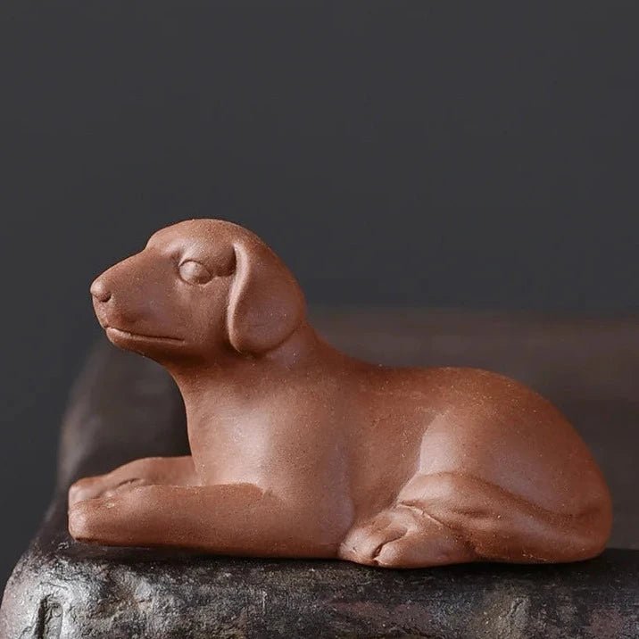 Mini Ceramic Dog Statue Home Desktop Micro Landscape Decorative Crafts Ornaments Zen Teaware Accessories Handmade Tea Pets - China Tea Store