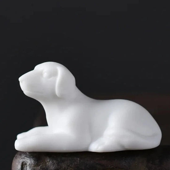 Mini Ceramic Dog Statue Home Desktop Micro Landscape Decorative Crafts Ornaments Zen Teaware Accessories Handmade Tea Pets - China Tea Store