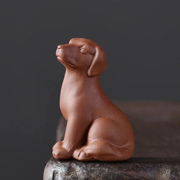 Mini Ceramic Dog Statue Home Desktop Micro Landscape Decorative Crafts Ornaments Zen Teaware Accessories Handmade Tea Pets - China Tea Store