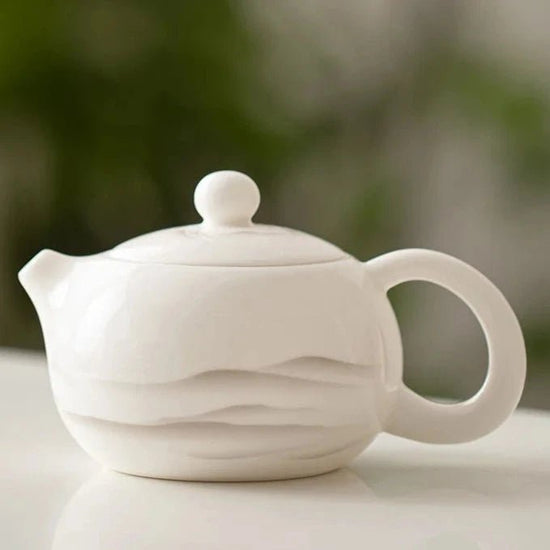 Mutton Fat Jade White Porcelain Teapot Handmade Beauty Xishi Kettle Home Ceramic Tea Infuser Chinese Filter Tea Set - China Tea Store