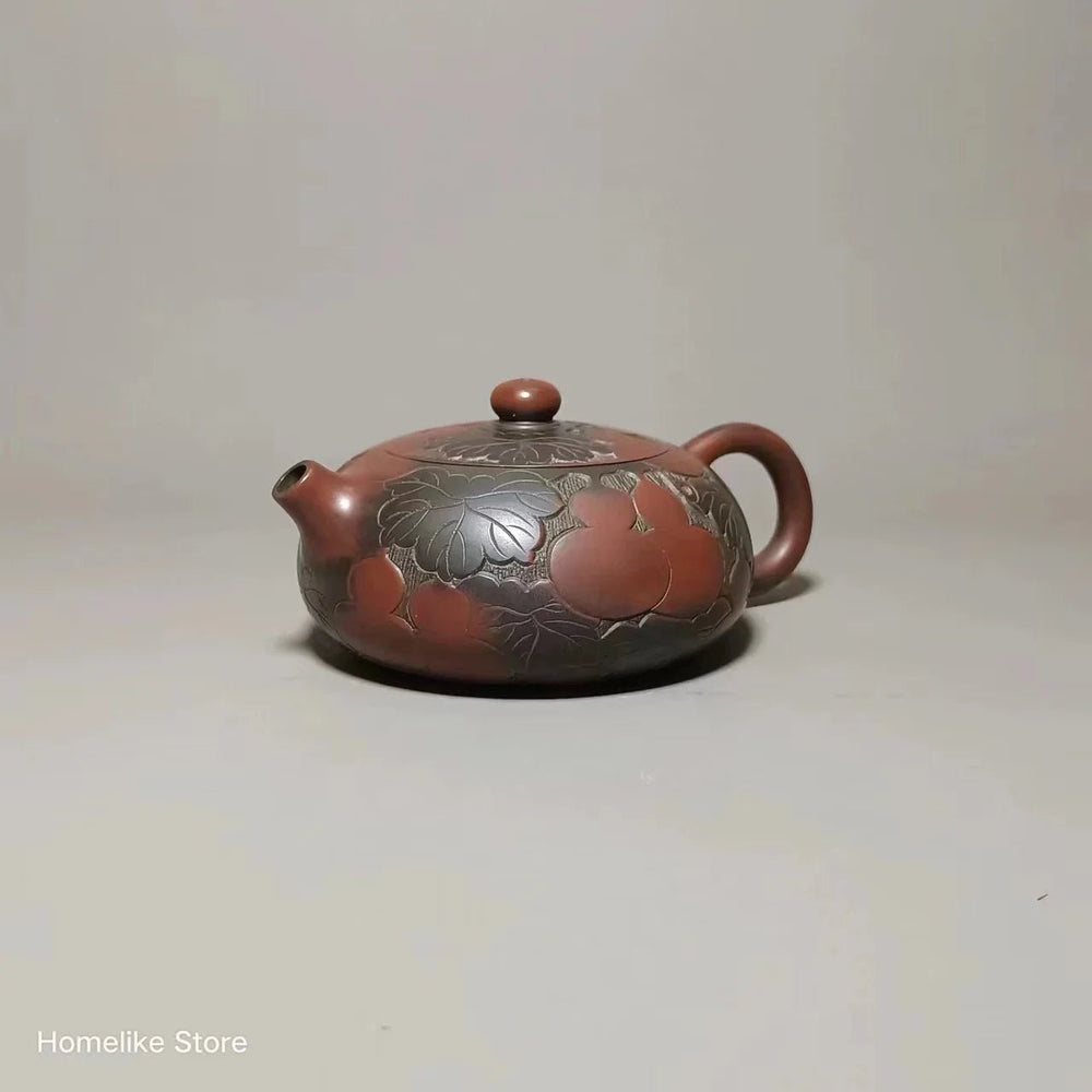 Nixing Handmade Teapot Master Li Family Gourd Flat Xishi filter handmade nixing clay customized gifts authentic theiere - China Tea Store