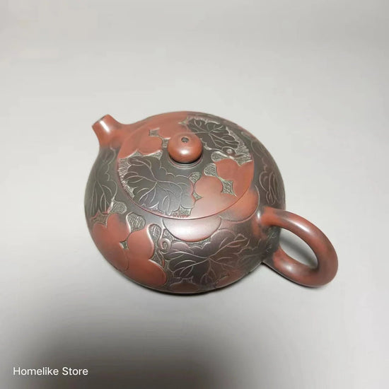 Nixing Handmade Teapot Master Li Family Gourd Flat Xishi filter handmade nixing clay customized gifts authentic theiere - China Tea Store