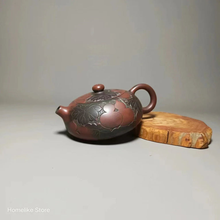 Nixing Handmade Teapot Master Li Family Gourd Flat Xishi filter handmade nixing clay customized gifts authentic theiere - China Tea Store