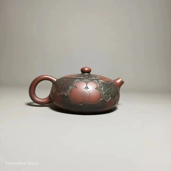 Nixing Handmade Teapot Master Li Family Gourd Flat Xishi filter handmade nixing clay customized gifts authentic theiere - China Tea Store