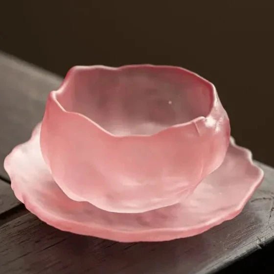 Pink Glass Tea Cup, Frozen Frosted Master Cup, Tea Set - China Tea Store