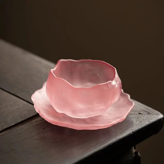 Pink Glass Tea Cup, Frozen Frosted Master Cup, Tea Set - China Tea Store