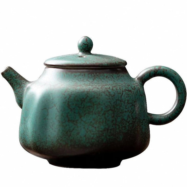 PINNY 150ML Ceramic Turquoise Glaze Teapot Japanese Style Kung Fu Tea Service Retro Pigmented Tea Pot - China Tea Store