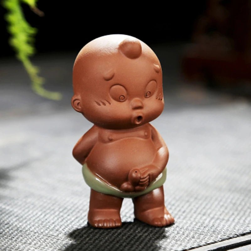 porcelain tea pet pee doll home decoration brother kiln crackle glaze tea play on tea tray creative ornamnet funny new - China Tea Store