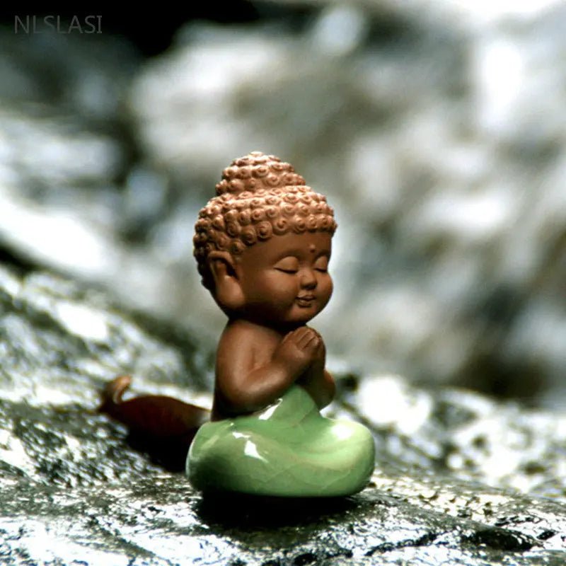 Purple Clay Zen Little Monk Tea Pet Ornament Creative Home Decoration Office Desktop Decor Crafts Buddha Statue Tea Accessories - China Tea Store