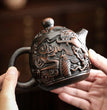 Purple pottery full of carved kung fu tea sets, can raise ceramic retro Chinese household large teapot single - China Tea Store